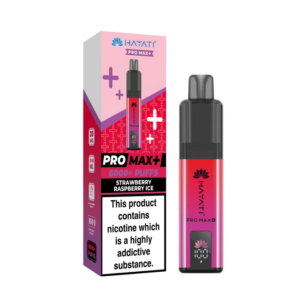 Strawberry Raspberry Ice Hayati Pro Max Plus 6000 Prefilled Vape Kit