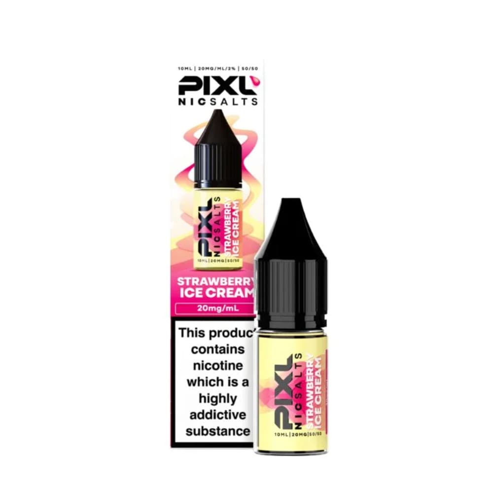  Strawberry Ice Cream / 10mg Pixl Nic Salts 10ml E liquids