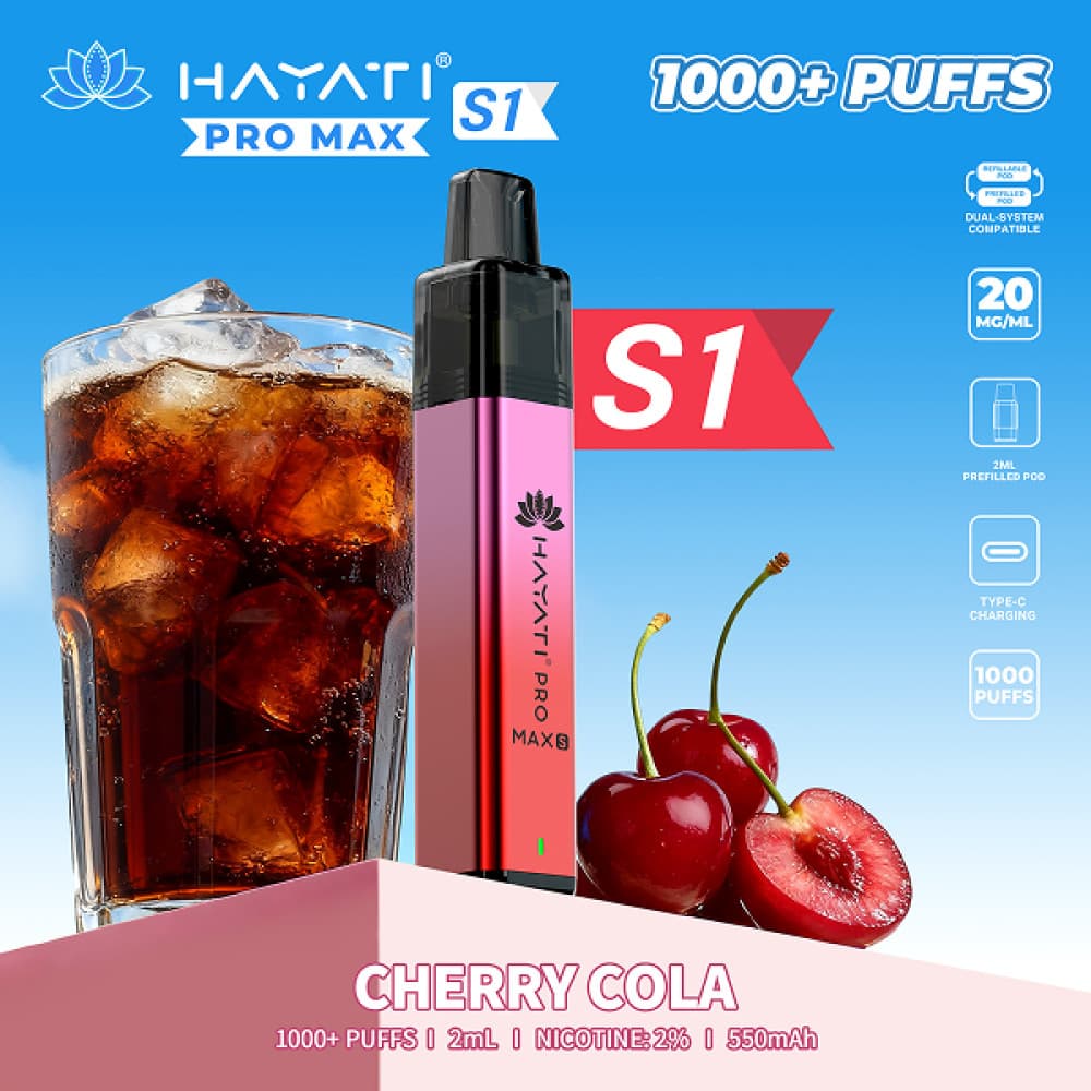  Cherry Cola Hayati Pro Max S1 Prefilled Vape Kit