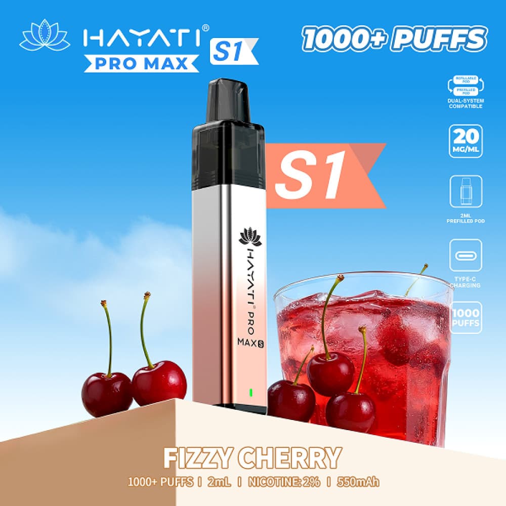  Fizzy Cherry Hayati Pro Max S1 Prefilled Vape Kit