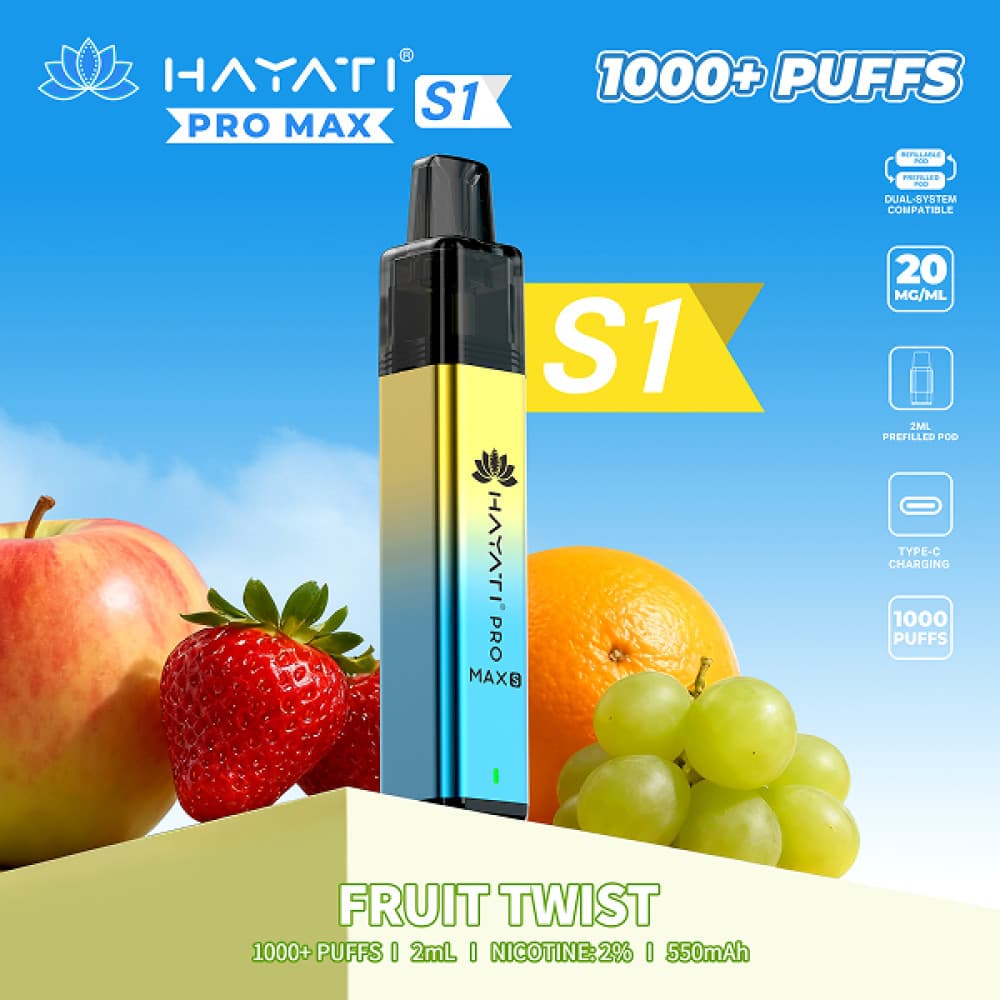  Fruit Twist Hayati Pro Max S1 Prefilled Vape Kit