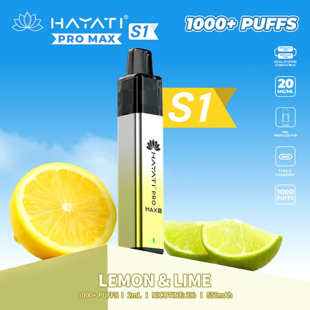  Lemon Lime Hayati Pro Max S1 Prefilled Vape Kit