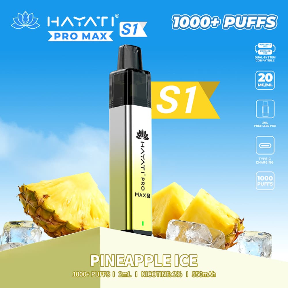  Pineapple Ice Hayati Pro Max S1 Prefilled Vape Kit