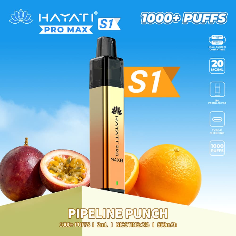  Pipeline Punch Hayati Pro Max S1 Prefilled Vape Kit