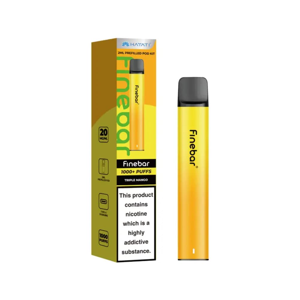  Triple Mango Hayati Finebar 1000 Prefilled Vape Kit