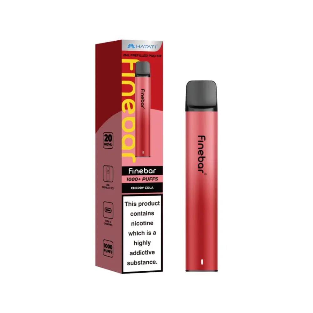  Cherry Cola Hayati Finebar 1000 Prefilled Vape Kit